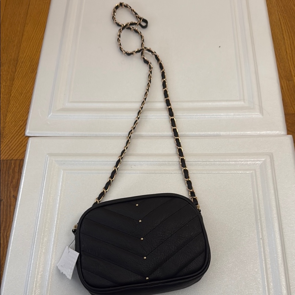 Black Quilted Crossbody Bag